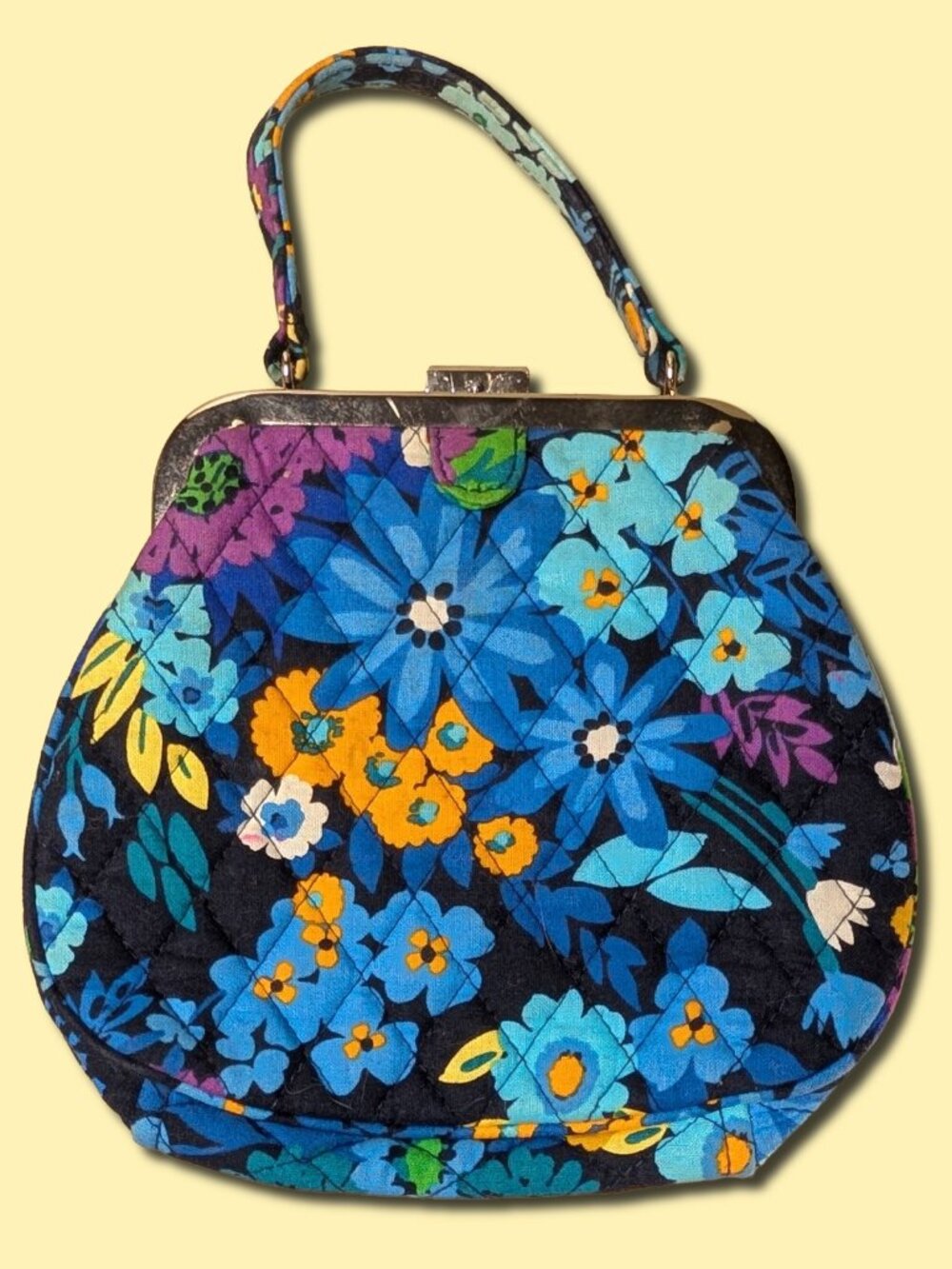 Vera Bradley Midnight Blues (ret. 2014) Kisslock Framed Handbag